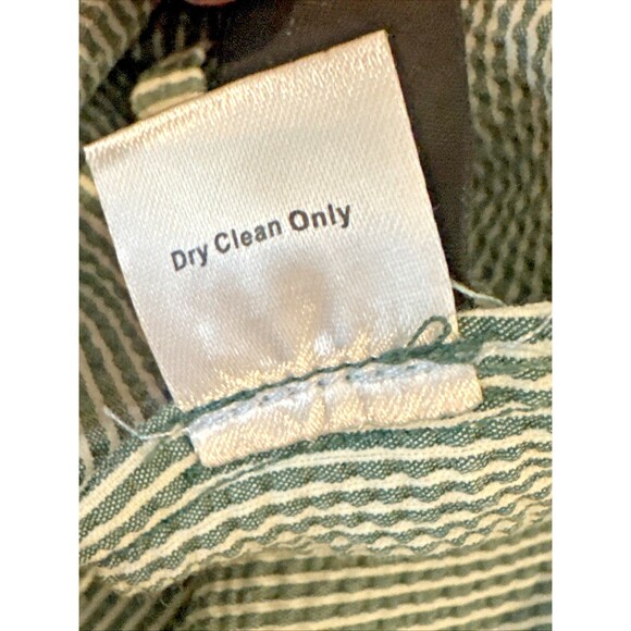 NWT Ann Mashburn Size Small Frill Dress Green White Small Bengal Stripe Stretchy - Picture 14 of 16